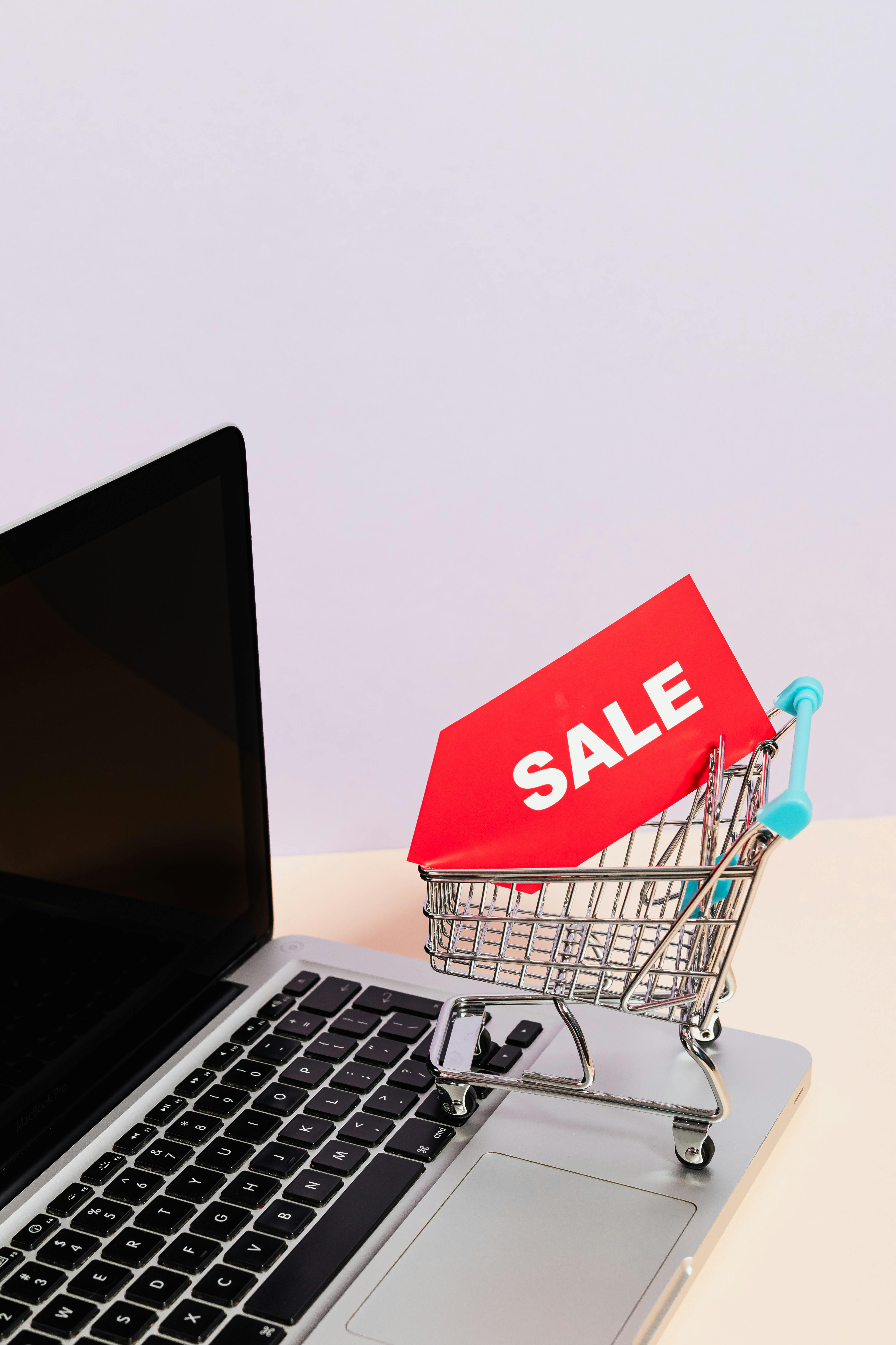 laptop & shopping cart